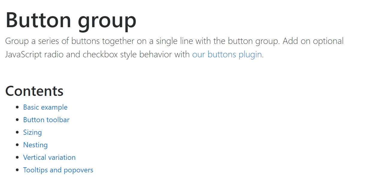 Bootstrap button group official  information